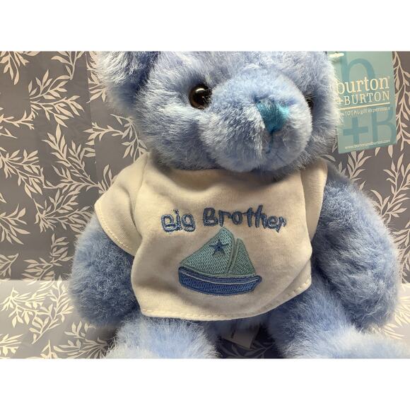 Big Brother Plush Bear 12" - Burton & Burton - 9" Sitting Bear - NWT - Picture 3 of 6